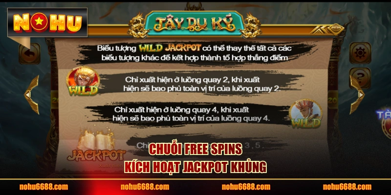 Chuỗi Free Spins kích hoạt jackpot khủng