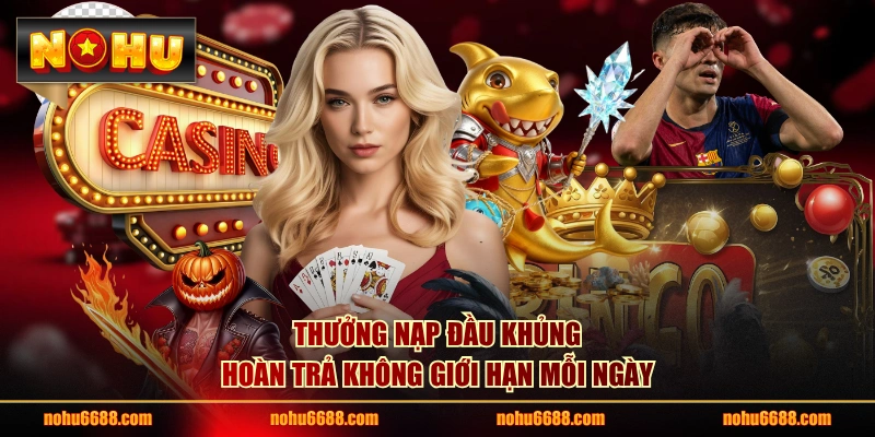 Thưởng nạp đầu khủng, hoàn trả không giới hạn mỗi ngày