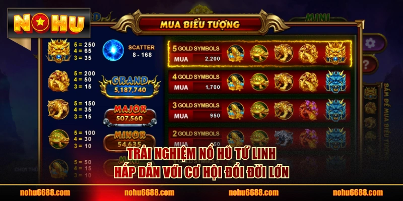 Trải nghiệm Nổ Hũ Tứ Linh hấp dẫn với cơ hội đổi đời lớn